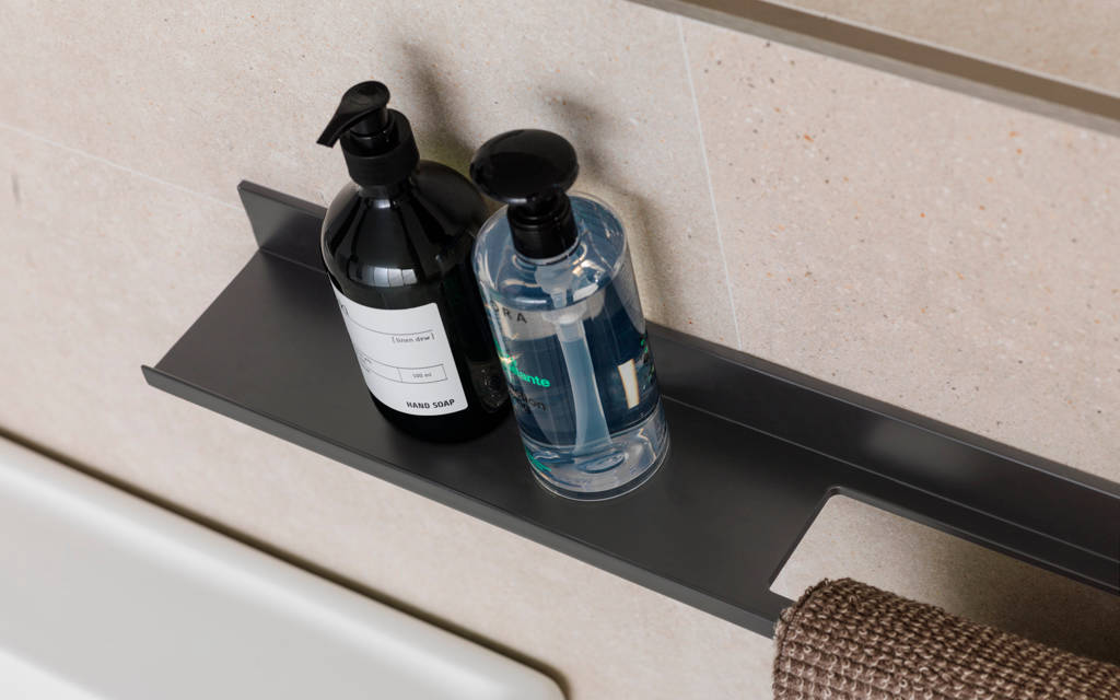 Bathroom accessories Balda Bandeja L Habana Dark 21,5 cm x 37 cm x 1,4 cm - Porcelanosa