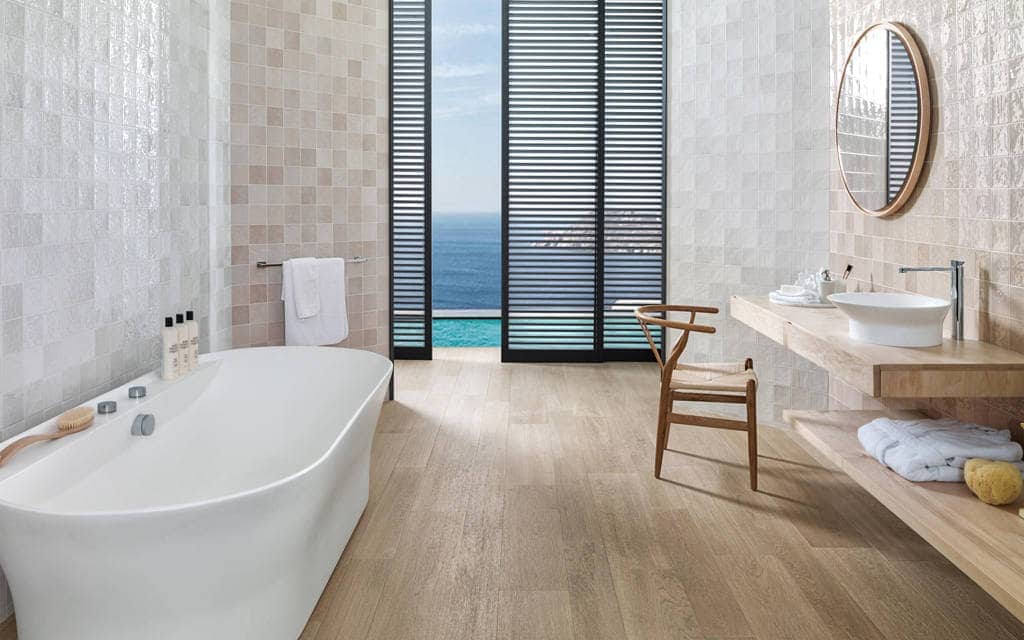 Mur : carrelage en céramique Ibiza Concrete Gloss 10 cm x 40 cm - Porcelanosa
