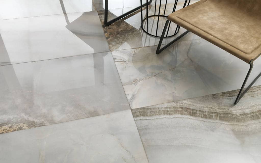 Piso piedra natural Persian White Pulido 40 cm x 80 cm x 2 cm - Porcelanosa