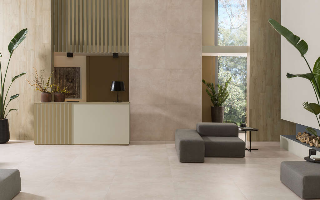 Piso porcelanato técnico Core Sand Nature 80 cm x 80 cm - Porcelanosa