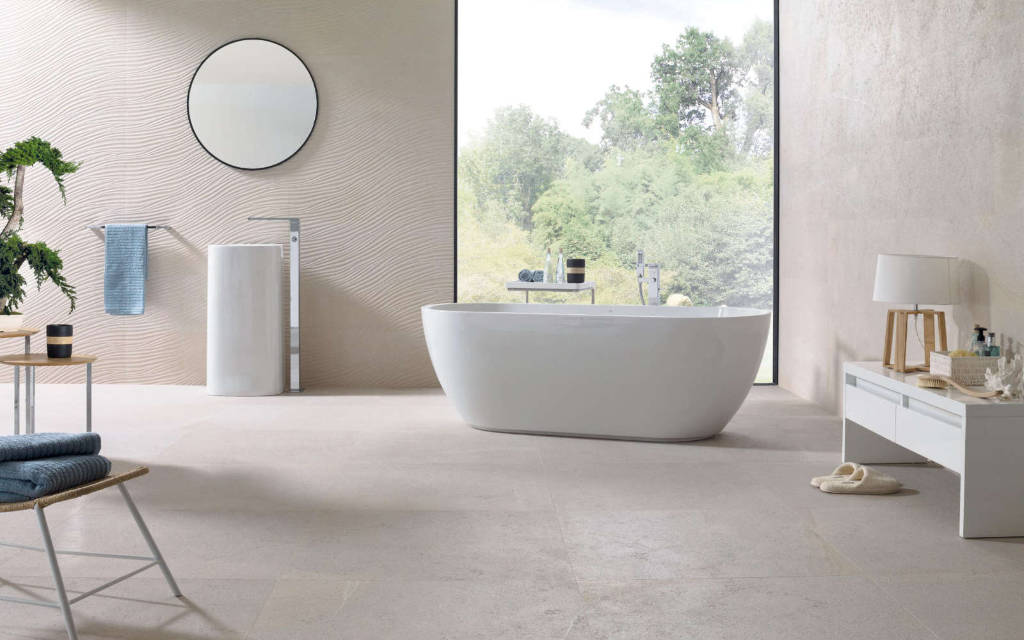 Pavimento gres porcelánico STON-KER® Mexico Caliza 59,6 cm x 59,6 cm - Porcelanosa