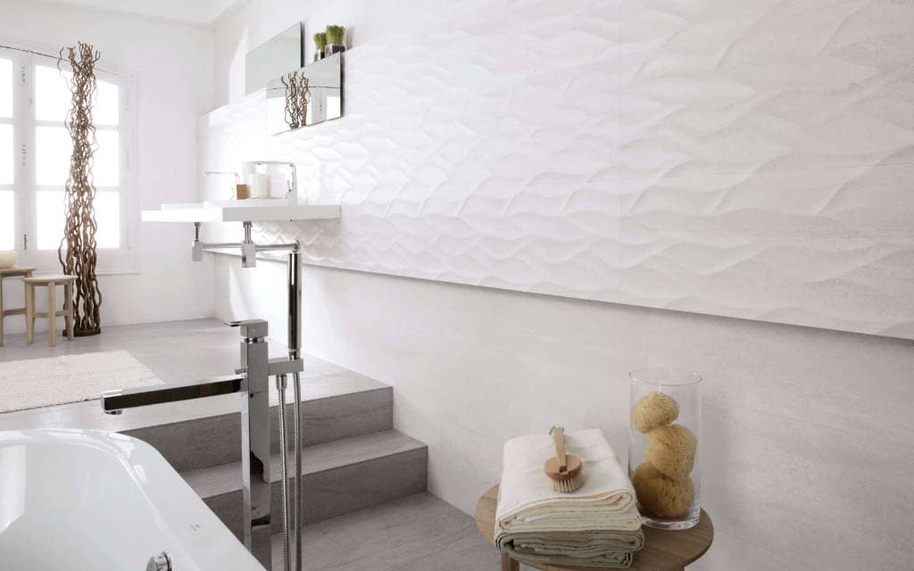 Mur : carrelage en céramique Ibiza Concrete Gloss 10 cm x 40 cm - Porcelanosa