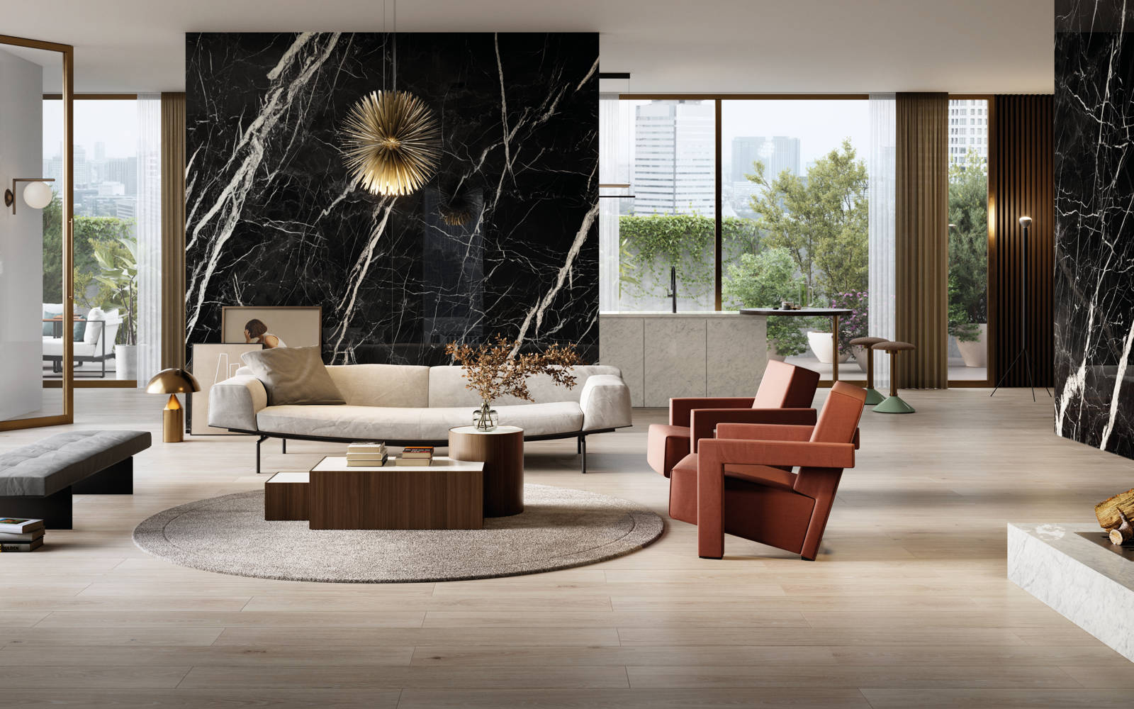 Porcelanosa XLight Marquina Black