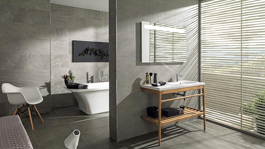 Ceramiche Ocean e Pacific di Venis. Elegante mix di texture