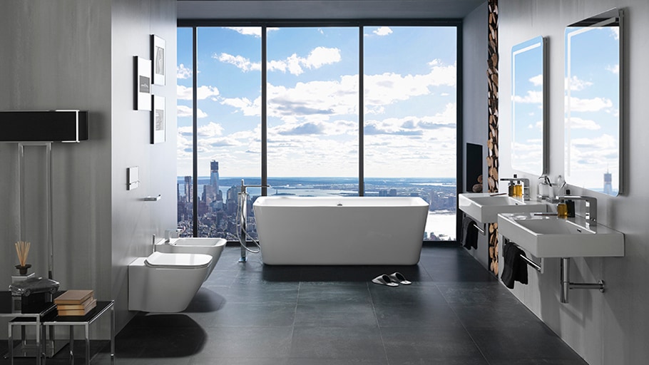Urban bathrooms: both minimalism and comfort in one interior design