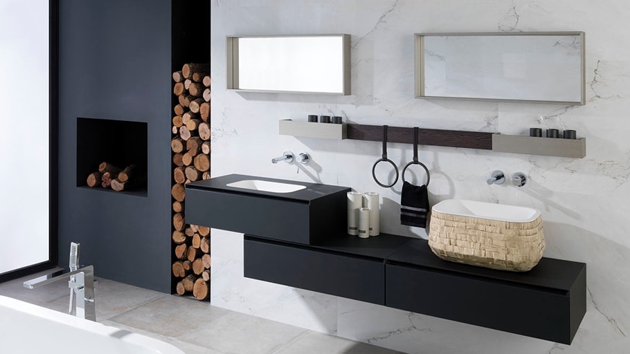 Soft: technological finishes in the new bathroom furniture by Gamadecor