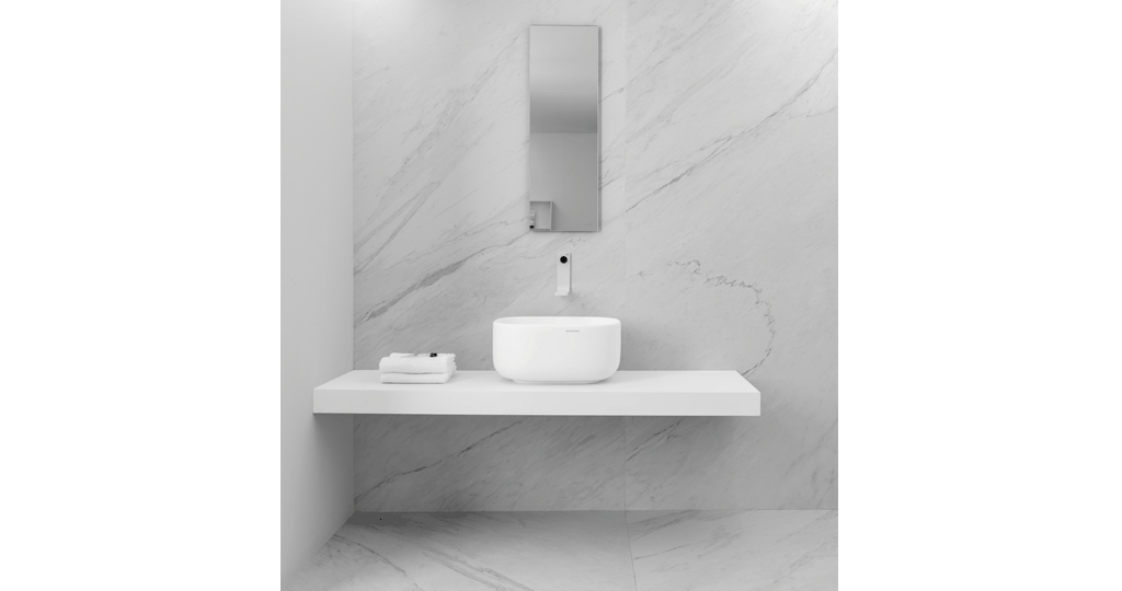 3 Way And Unique New Basins In Krion With A Metal Finish
