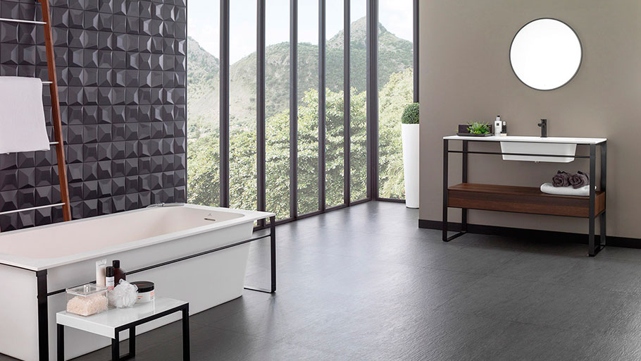GET THE LOOK: a combination of textures in exclusive and elegant bathrooms