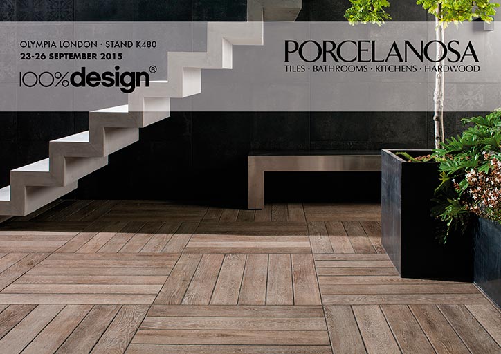 PORCELANOSA Grupo exhibits its latest products at 100% Design