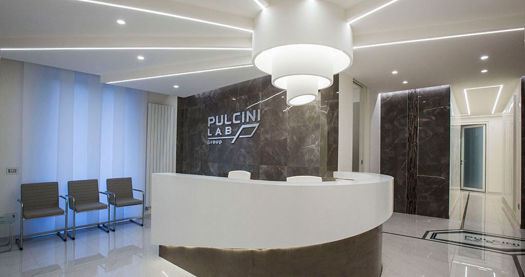 PORCELANOSA Group Projects:  The exclusive Pulcini Lab medical studio in Rome, Italy