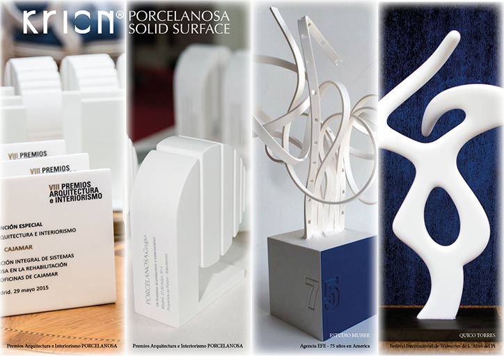 The singular applications of Solid Surface. When KRION® is the very award