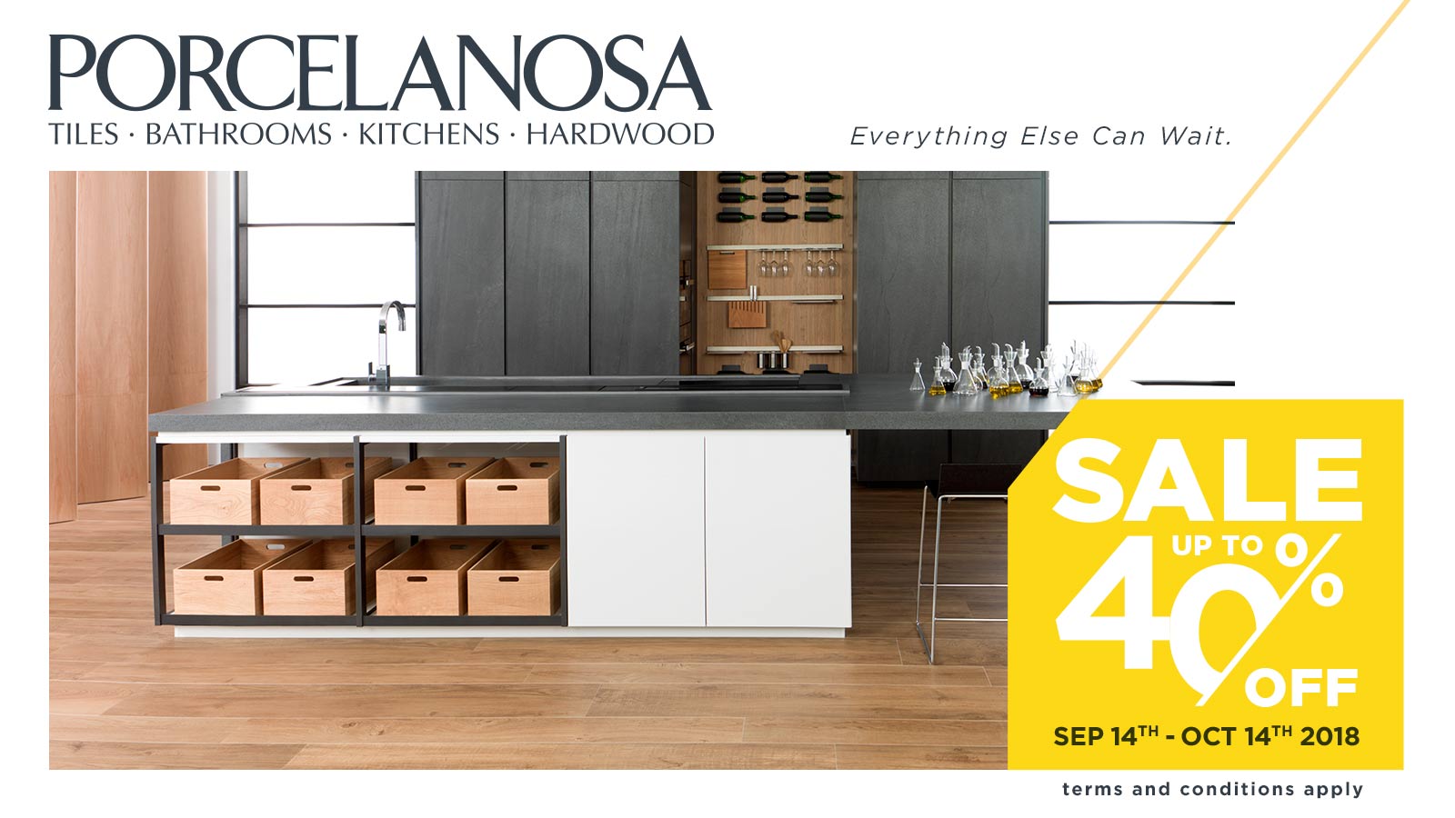 Up to -40% OFF all our products: from 14th September to 14th October 2018