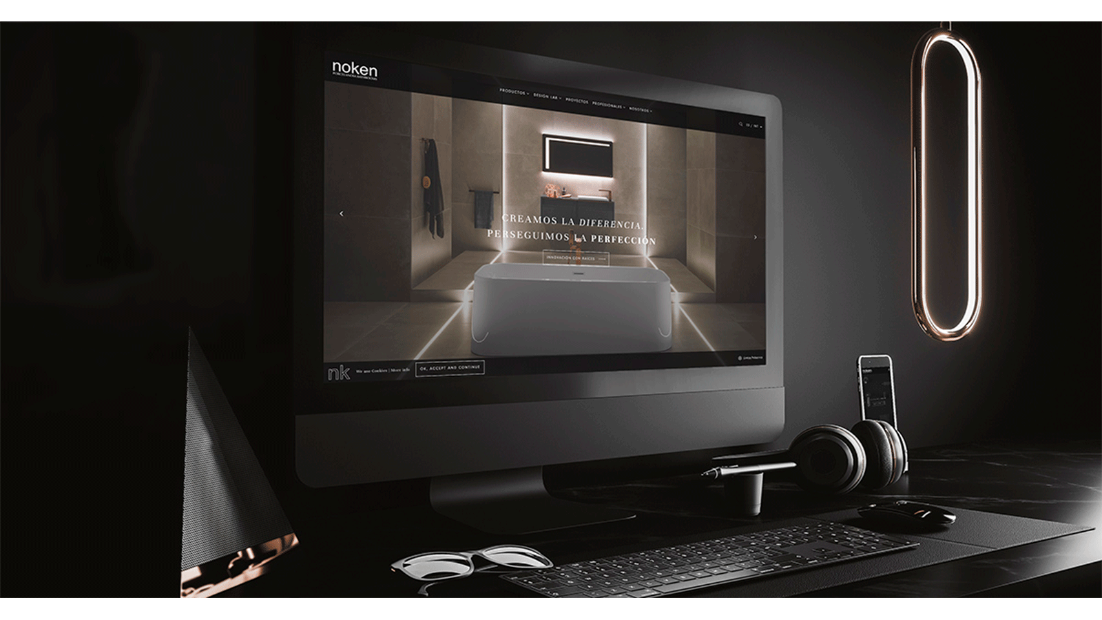 Noken Porcelanosa Bathrooms launches its new website with more technology, usability and perfection
