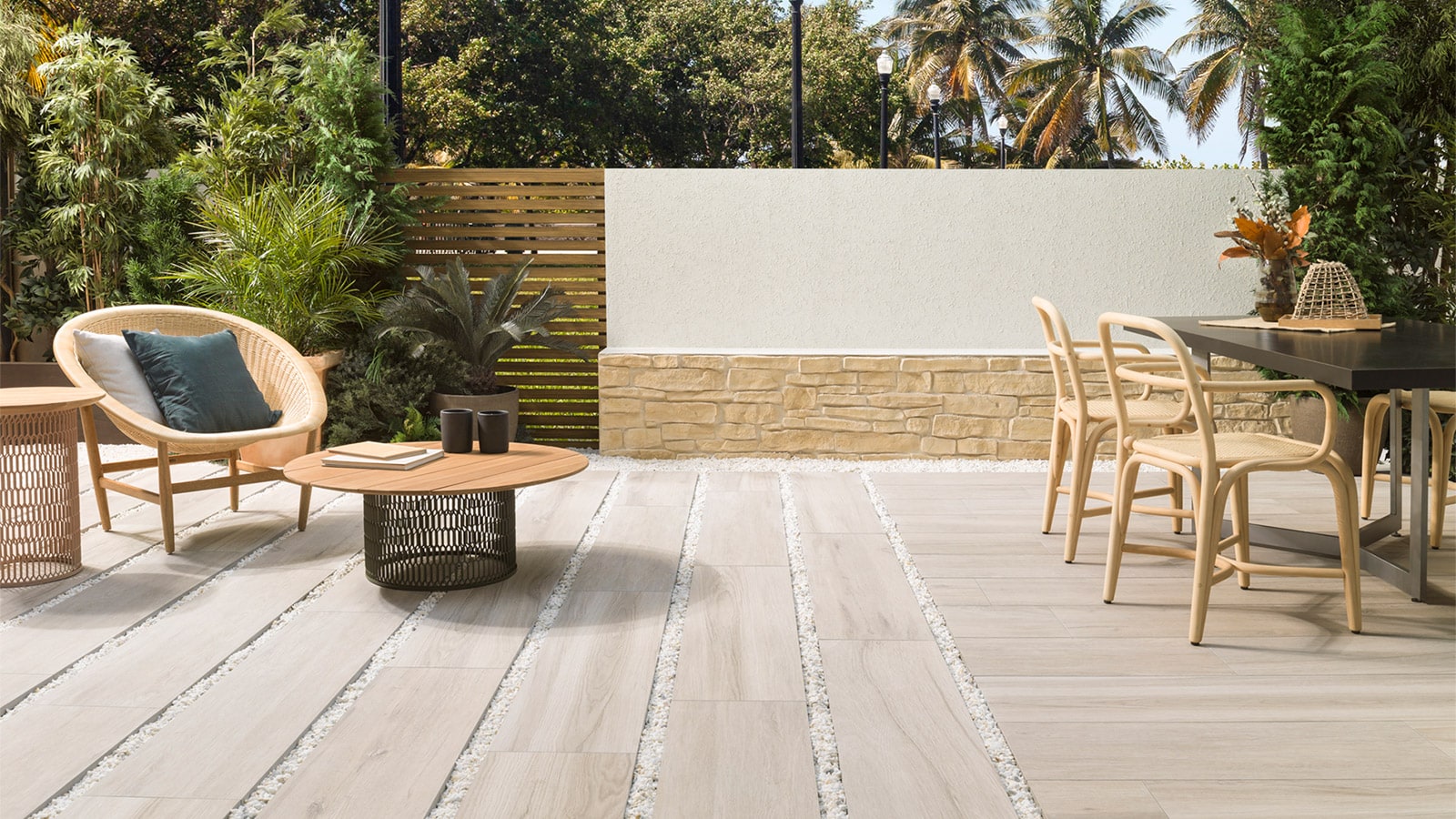 Elegant and natural exteriors with 20 mm porcelain stoneware by Butech