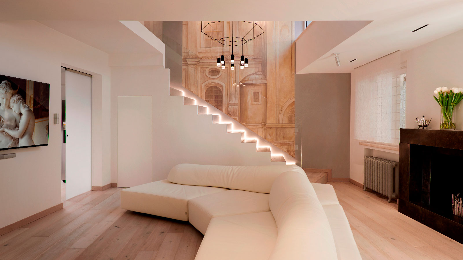Porcelanosa Grupo Projects: The Navona Penthouse, from Baroque style to Avant-garde  in Rome
