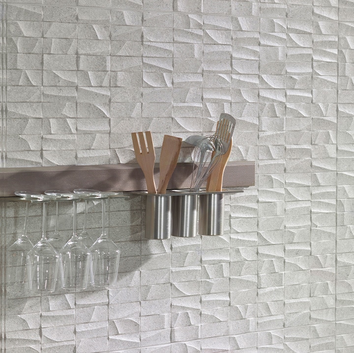 Enhancing Kitchen Character with Subtle 3D Wall Tiles