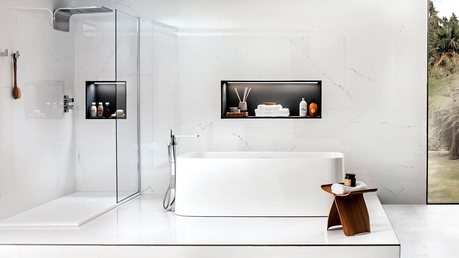 Las 5 mejores ideas reales de los Shower Niche - PORCELANOSA