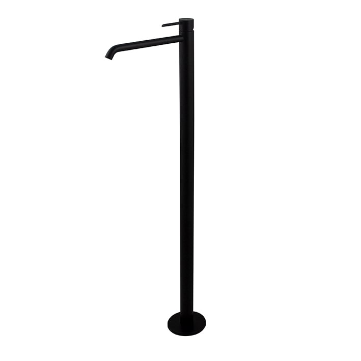 ROUND FLOOR MOUNTED SINGLE LEVER BASIN MIXER