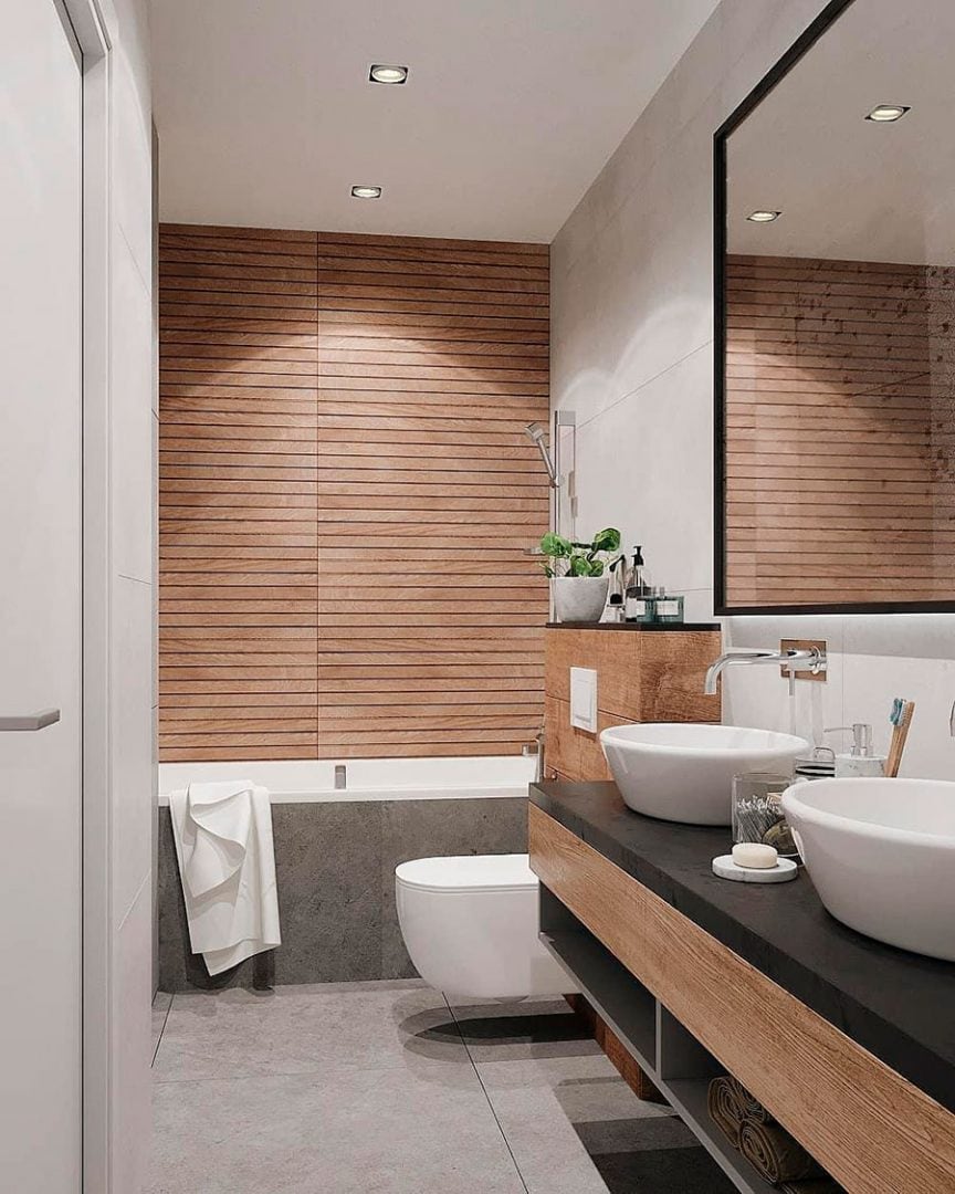 5 Amazing Bathrooms With Wood Effect Wall Tiles Porcelanosa