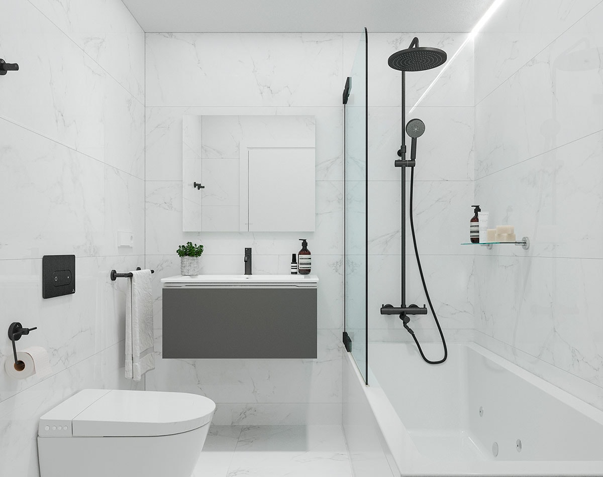 Petite salle de bain : 50 photos et inspirations pour l'optimiser