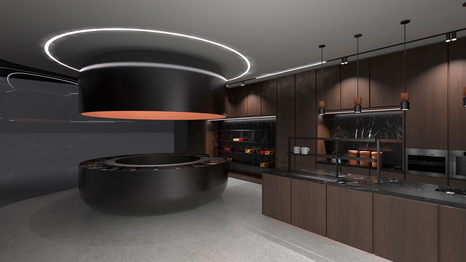 Финалисты XII конкурса Porcelanosa: Macaron Coffee Shop — магазин и кафе 4.0