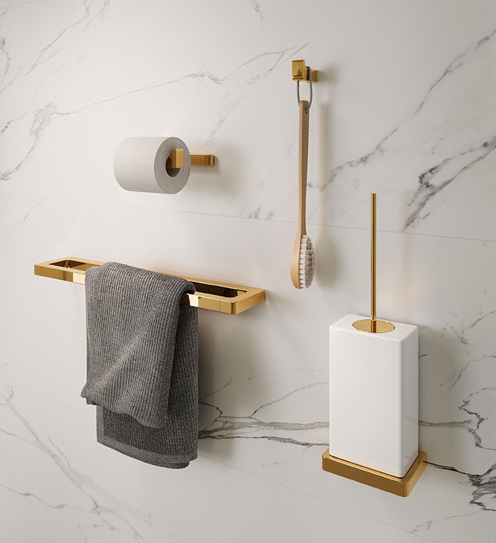 Luxury gold finish bathroom accessories