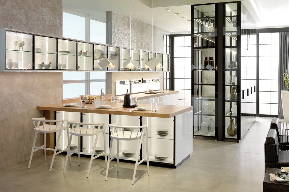 Neutral kitchen colour ideas – E3.70 blanco glass_blanco emotions® mate_cristal transparente