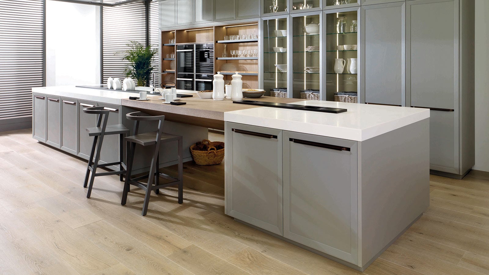 Laca mate Cocina E4.40 Limo Mate Roble Puro cristal transparente Gamadecor Porcelanosa
