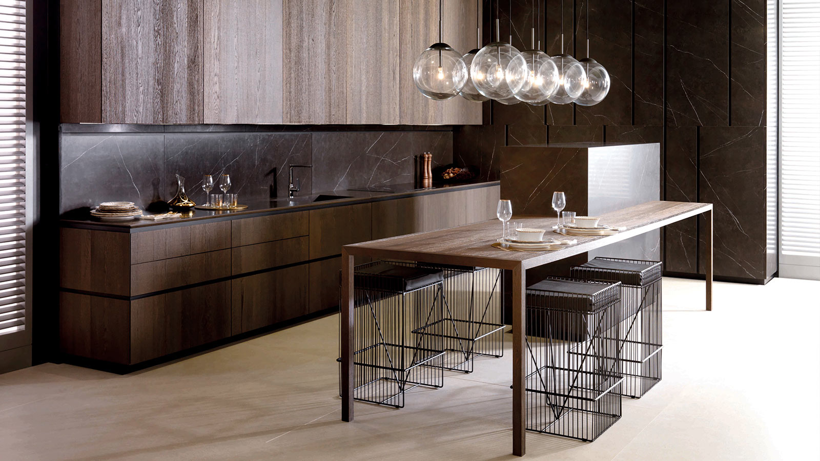 Xtone Cocina E9.30 XLight Liem Dark Silk E7.90 Roble Cuero Premium Gamadecor Porcelanosa