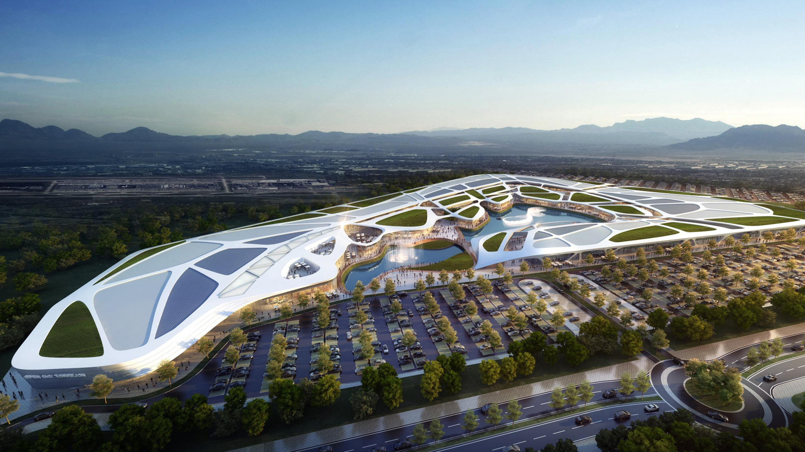 PORCELANOSA Grupo Projects: Open Sky de Madrid, el centro comercial del futuro con fachada de Krion® K-Life