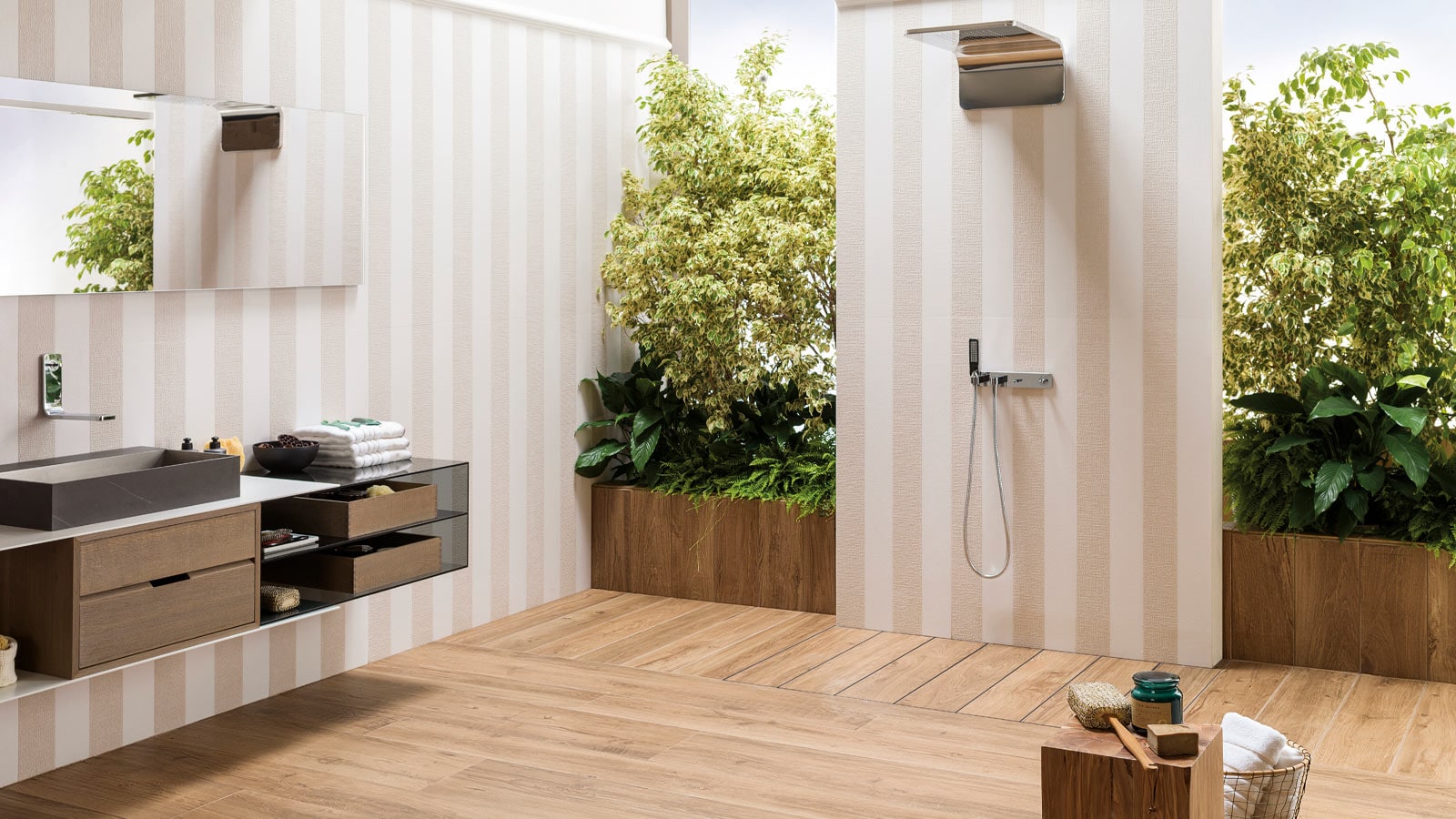 Ванные комнаты без границ с душевым поддоном Shower Deck