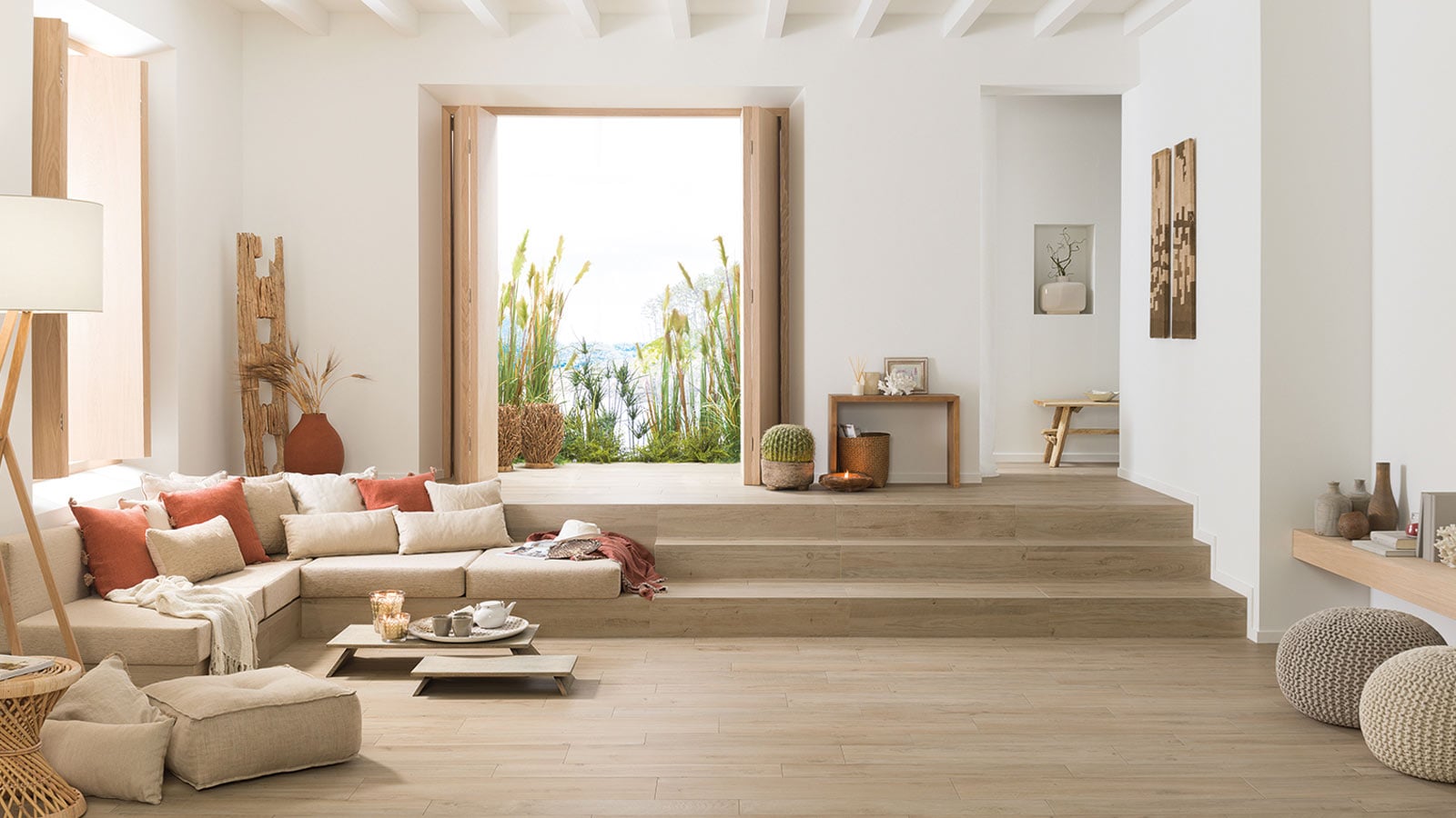 Casas de estilo mediterráneo con las colecciones Porcelanosa