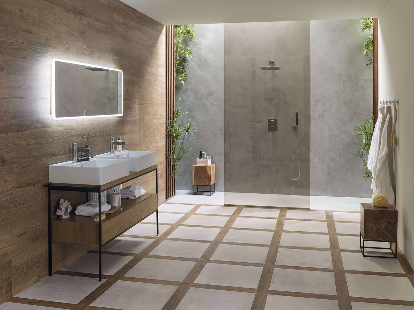 5 Amazing Bathrooms With Wood Effect Wall Tiles Porcelanosa