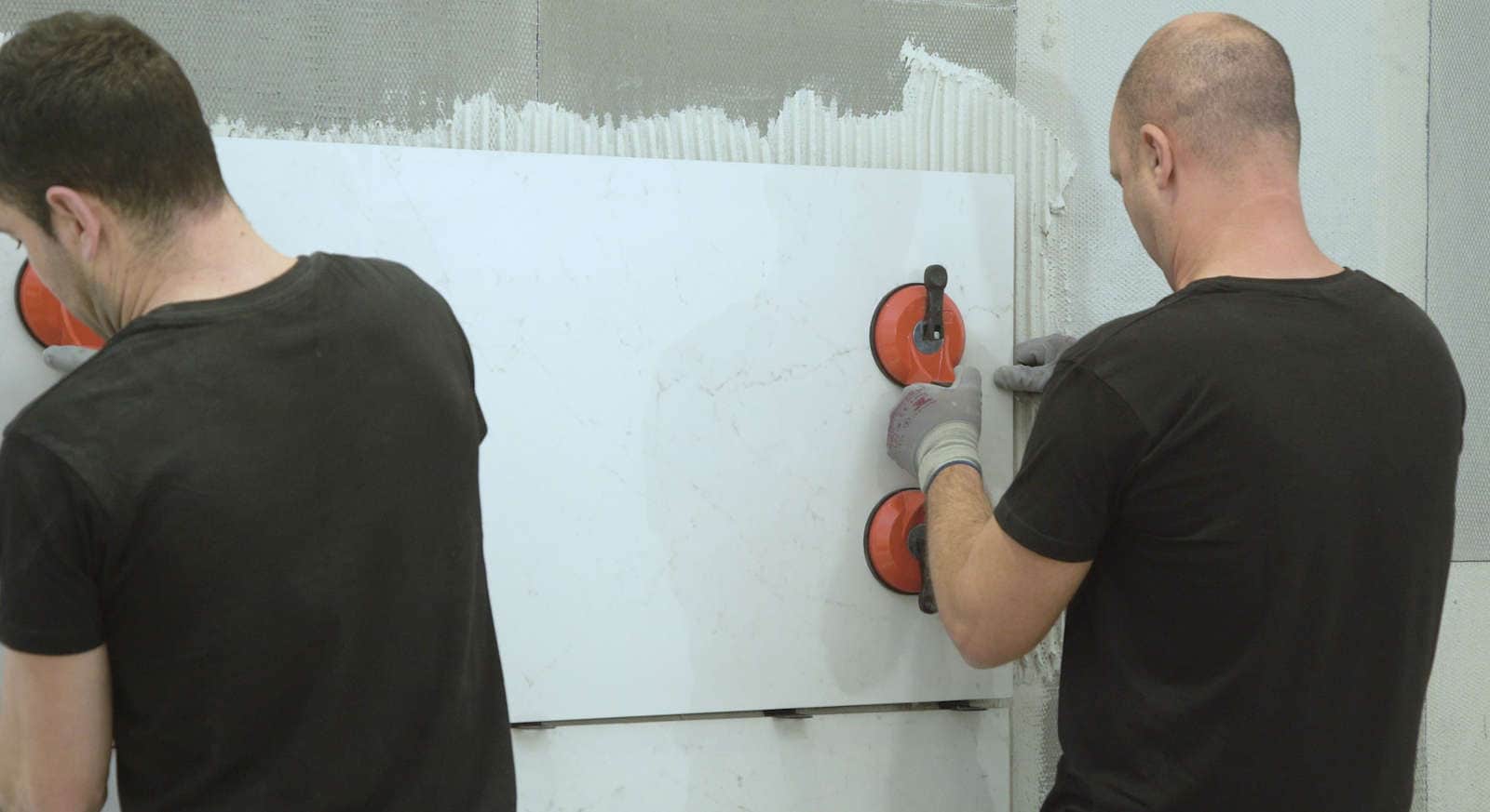 Learn how to tile a bathroom floor and walls Porcelanosa