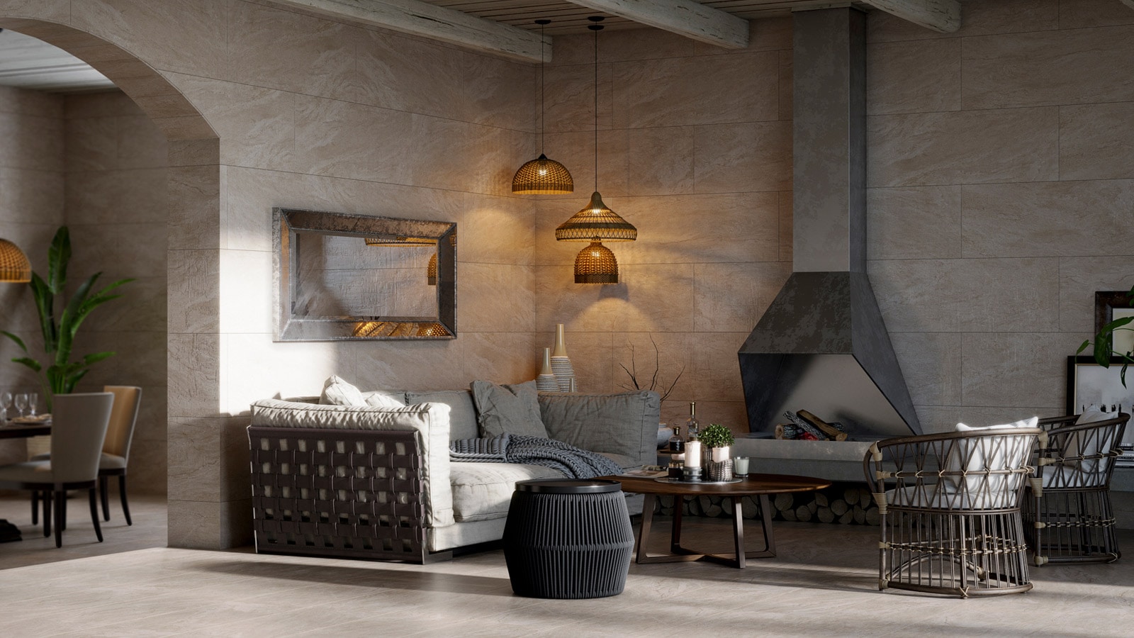 Le texture ceramiche più naturali della casa perfetta