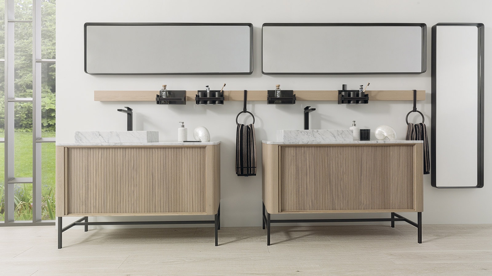 Ways to organise your bathroom using PORCELANOSA Group collections