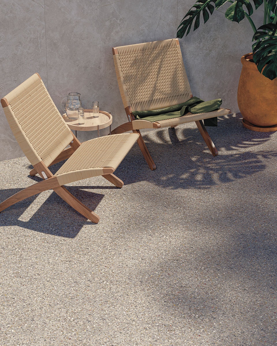 Terrazzo tile - Treviso Gris - Outdoors