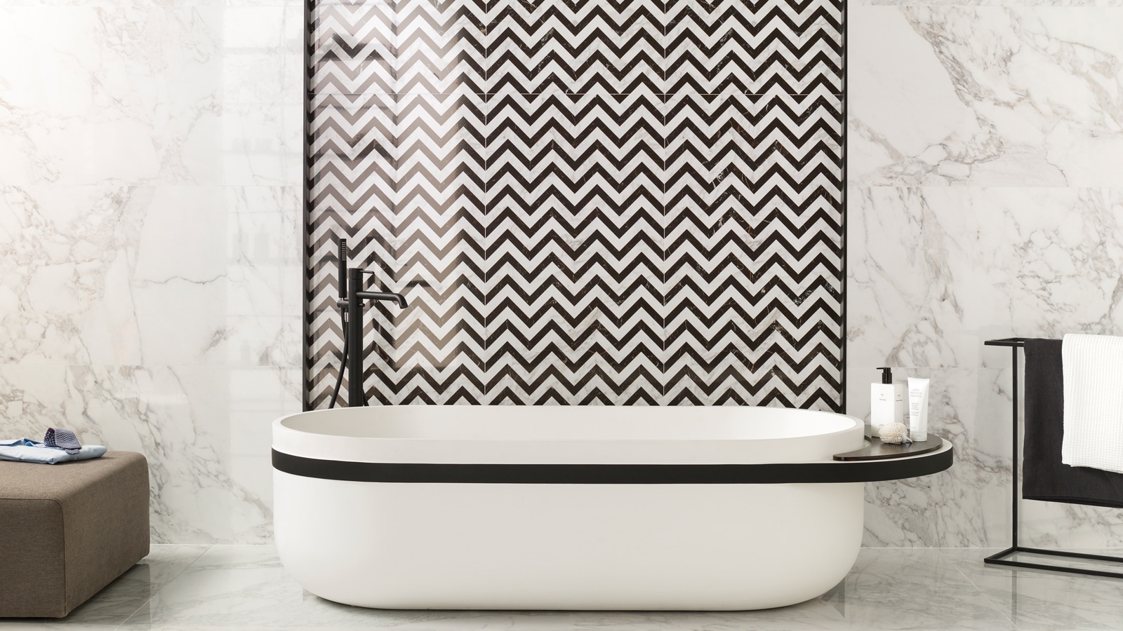 Marmi by Porcelanosa, a ceramic tile that echoes the purity of marble