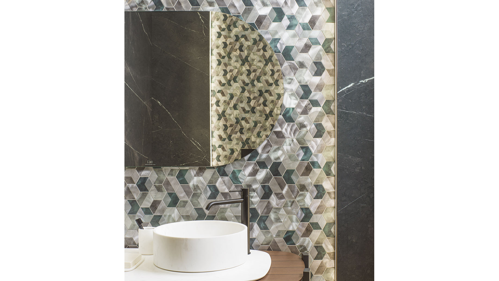 Lavabo Balda Doble Persian Americano + Mosaïque Future Emerald Antic Colonial Porcelanosa-2