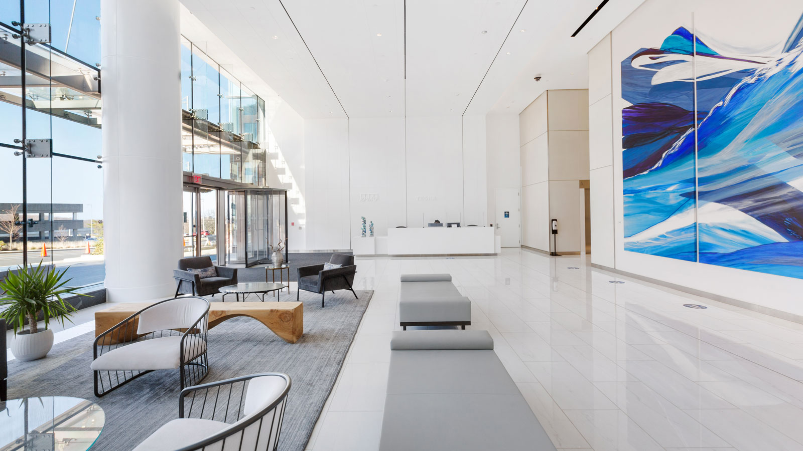 The Boro, dressed in white with Krion® Lux