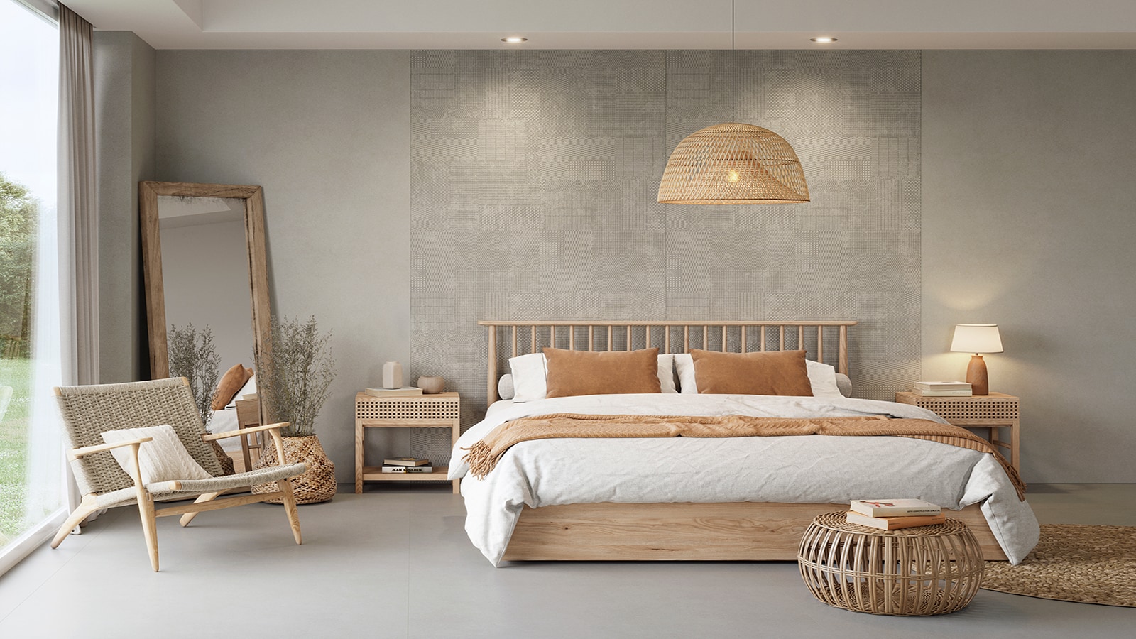 Stuc Rope Nature 120 cm x 120 cm + Stuc Rope Nature Deco 120 cm x 250 cm Urbatek Porcelanosa