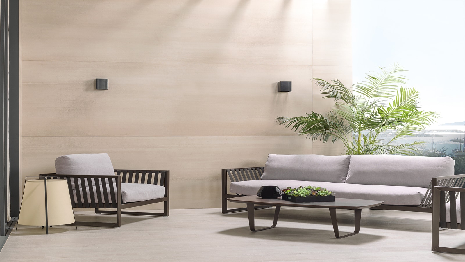 XLIGHT Concrete Beige 100 cm x 300 cm Urbatek Porcelanosa