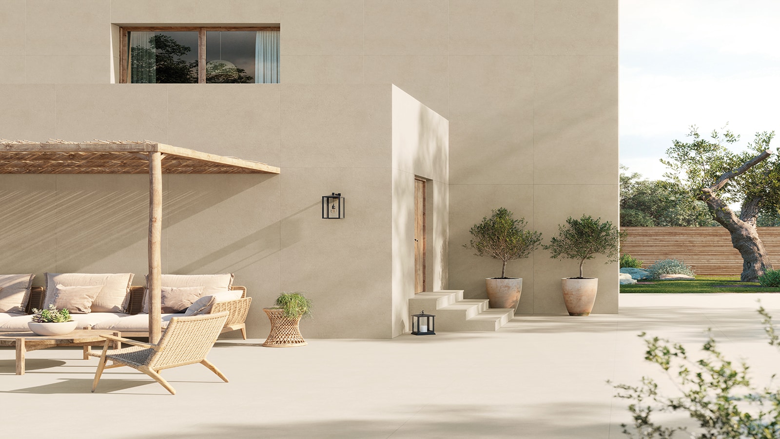 XTONE Stuc Beige Rock 120 cm x 120 cm + 120 cm x 250 cm Urbatek Porcelanosa