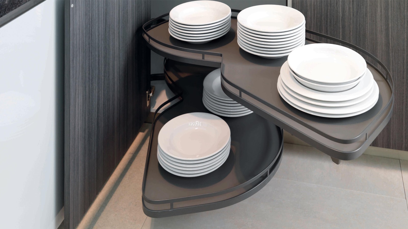 R4.60 pull-out kitchen units Cement Brillo + R1.60 Eucalyptus Smutty Gamadecor Porcelanosa