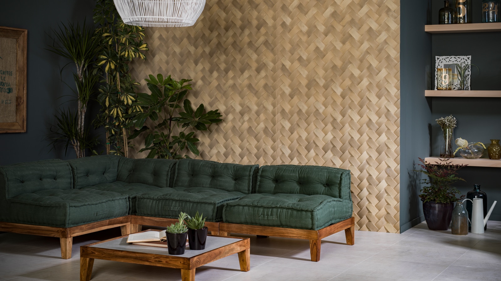 Fitwall® Creative Series Palm Carinnean Krion Porcelanosa