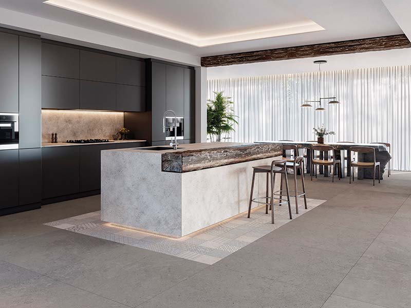 grey-and-black-open-kitchen-décor