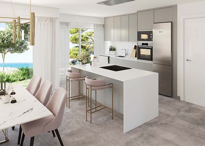 grey-and-pink-kitchen-décor