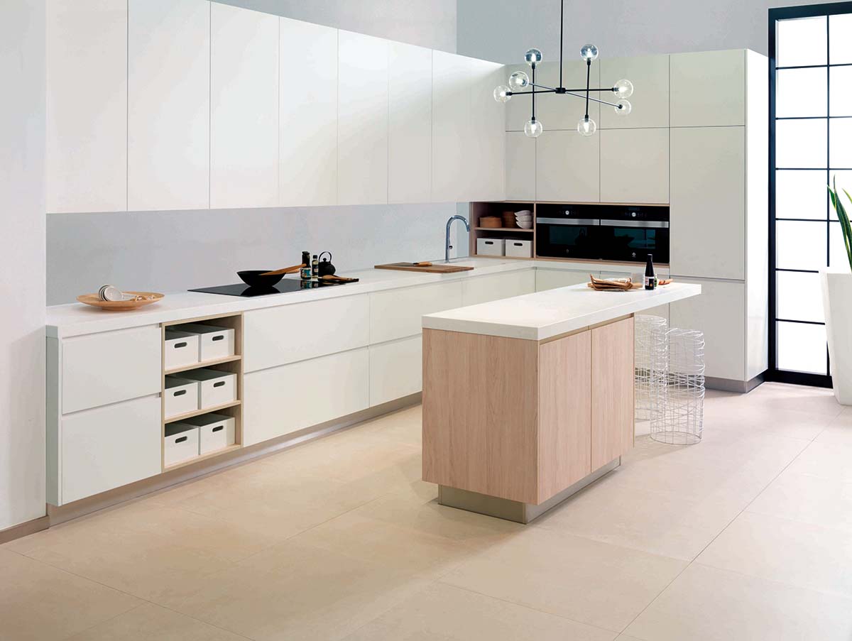 White kitchen cabinets pros and cons Porcelanosa