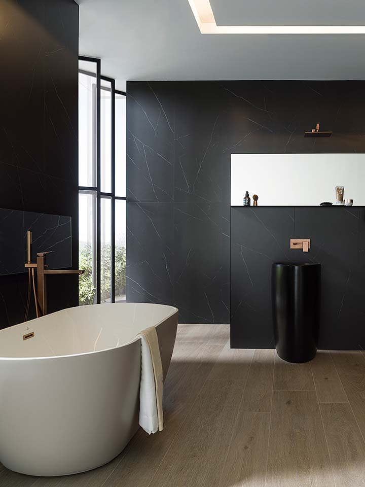 Fully tiled bathroom deals