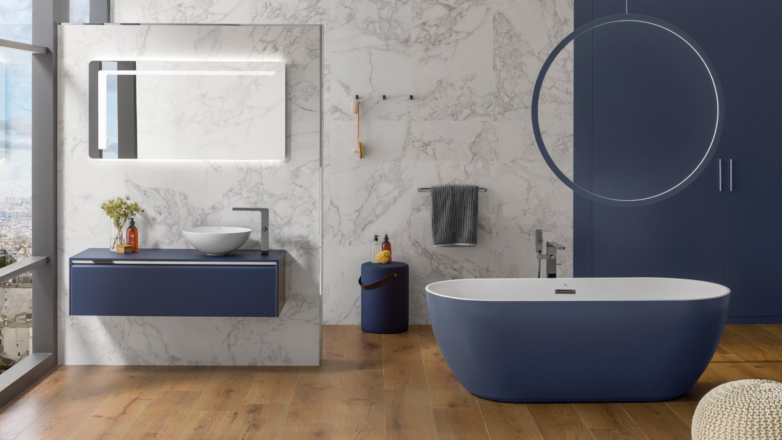 Идеи для создания современных ванных комнат с помощью керамической плитки Porcelanosa